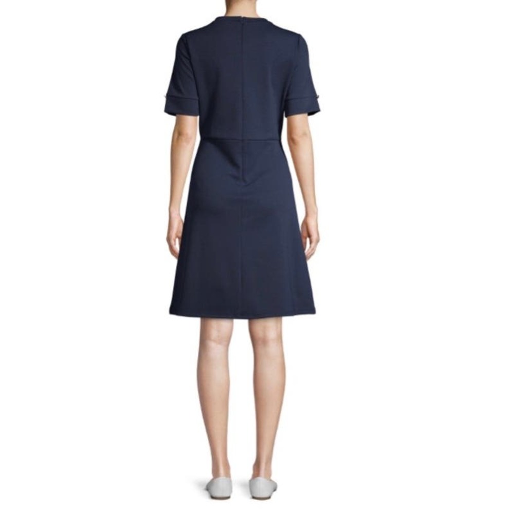 Short Sleeve Fit And Flare Dress- Size Large - Picture 4 of 7